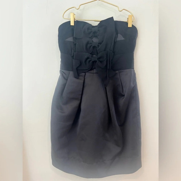 Phoebe Couture Black Strapless Party Dress - Picture 2 of 4